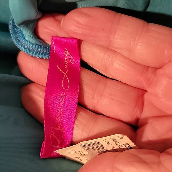 Narcisso Lang long Multi-Version wrap turquoise dress NWT - Picture 3 of 4